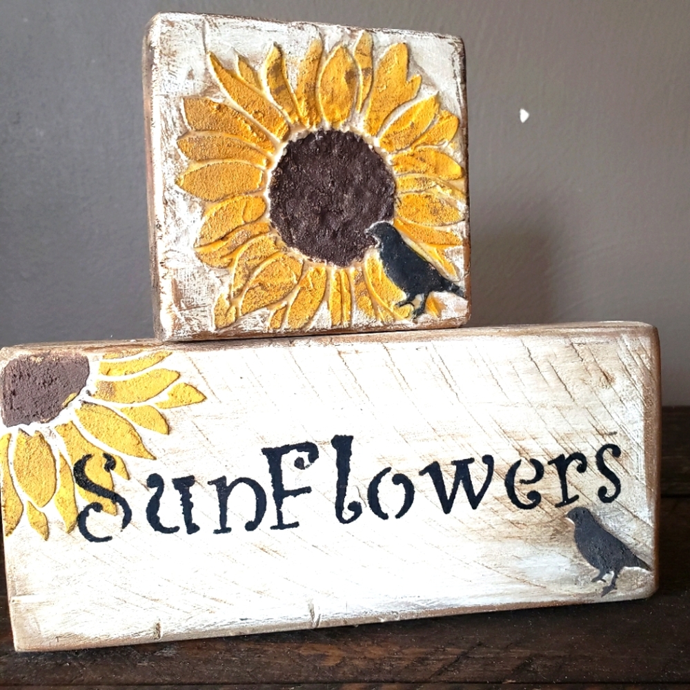 Fall Sunflower shelf sitter sunflower home decor